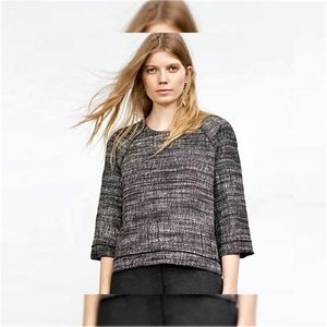 Zara Tweed Top